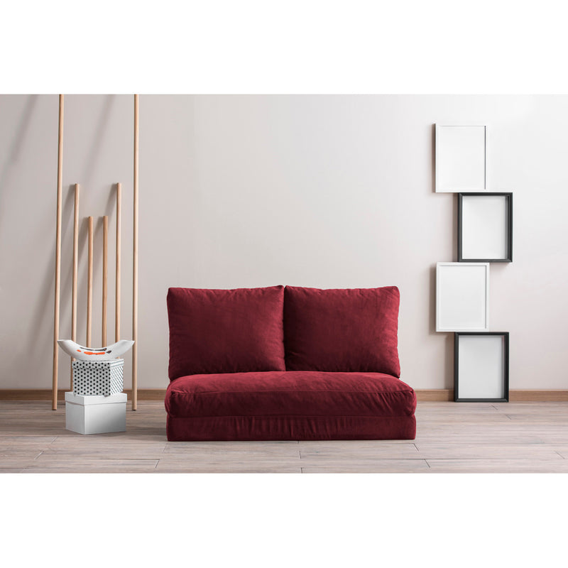Canapea extensibila 2 locuri Asi Home Taida Maroon, 68 cm X 120 cm, Maro
