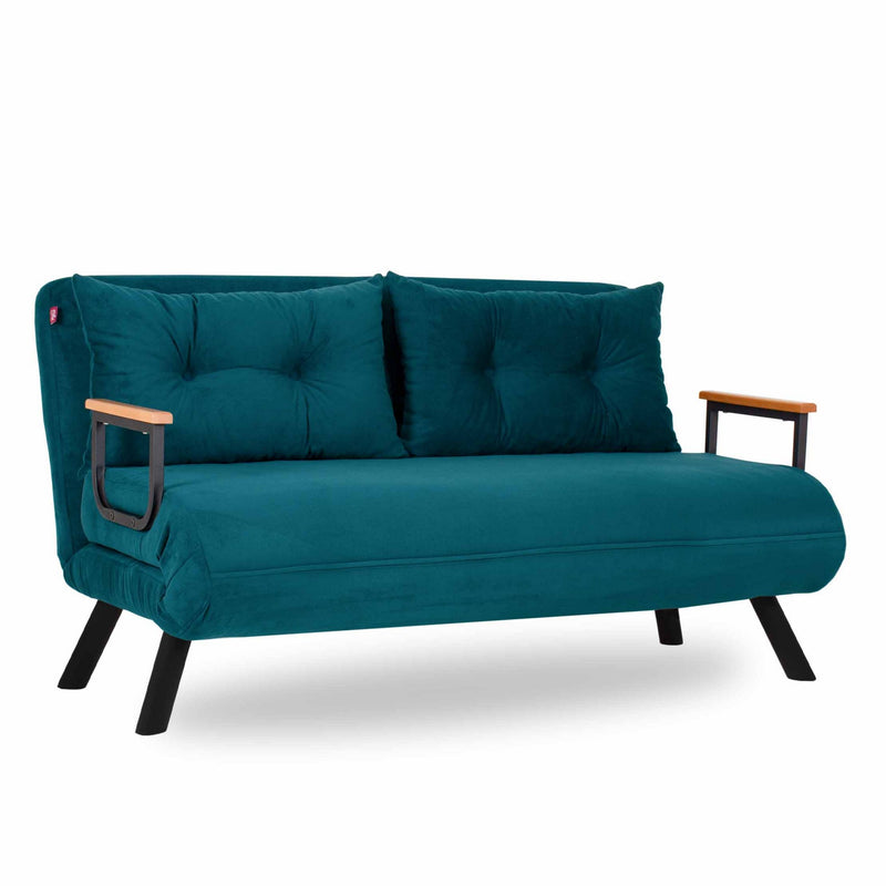 Canapea extensibila 2 locuri Sando Petrol Green