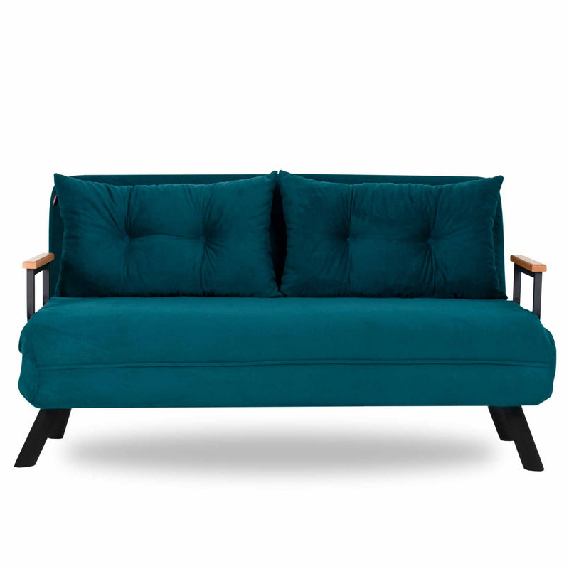 Canapea extensibila 2 locuri Sando Petrol Green