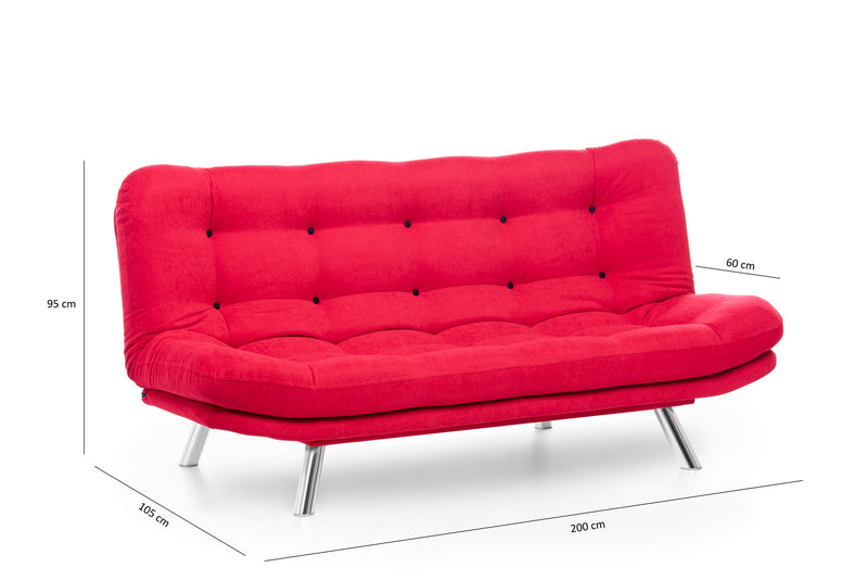 Canapea Extensibila 3 locuri Misa  Red