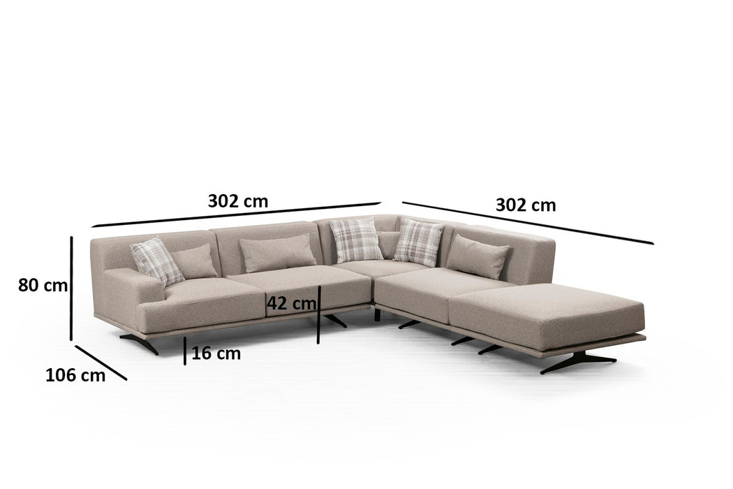 Coltar Asi Home Bentley, L3-C-O1-PUF, Bej, 302X80X302cm