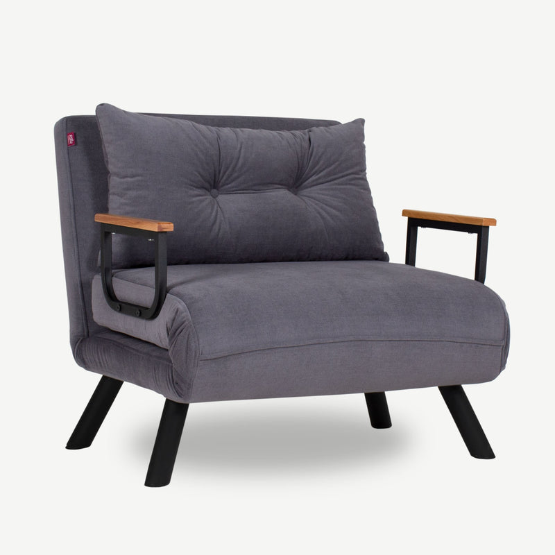Canapea extensibilă Asi Home Single Sando – 78x60 cm, catifea, cadru metalic