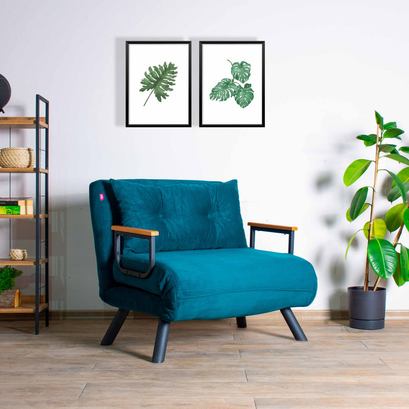 Canapea Extensibila Single Asi Home Sando, Petrol Green