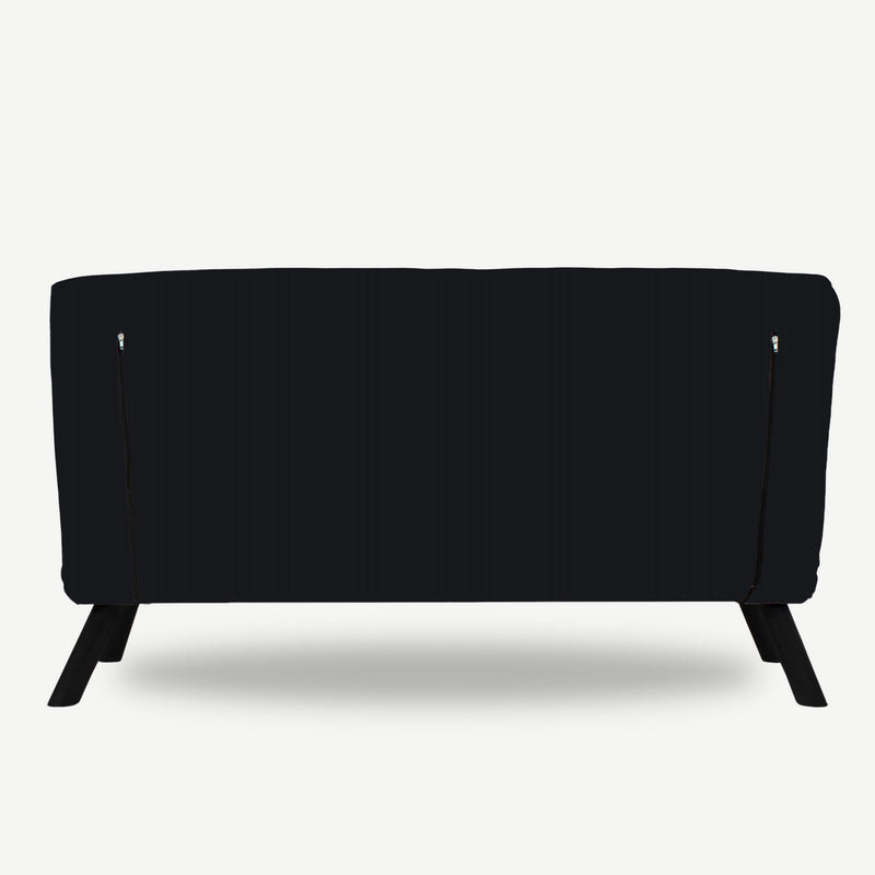 Canapea Extensibila 2 Locuri Asi Home Sando, Negru, 133  | 133 X80  | 45 X78  | 175 cm