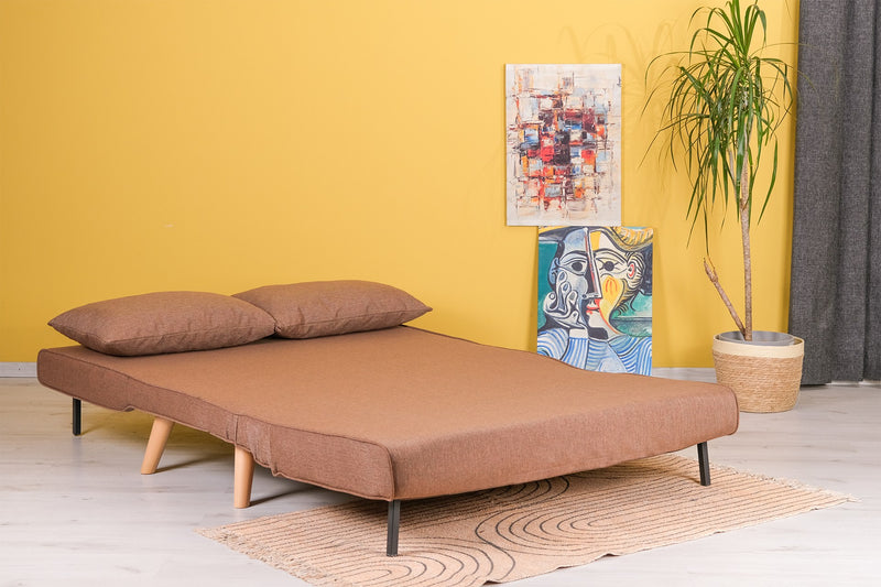 Canapea Asi Home Folde, 2 locuri, Extensibila, Maro