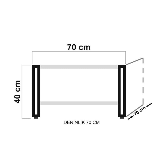 Set Mobila Sufragerie / Living Asi Home COSMO-TKM.1, Pin/
Negru, 160x45x80/70x70x40/180x45x50cm