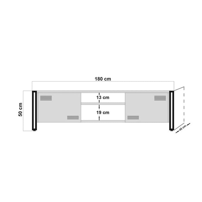 Set Mobila Sufragerie / Living Asi Home COSMO-TKM.1, Pin/
Negru, 160x45x80/70x70x40/180x45x50cm