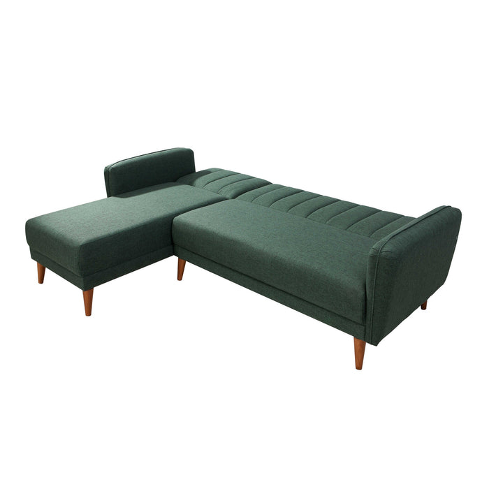 Coltar Extensibil Asi Home Aqua Köşe Left-Dark Green, 225X85X150cm