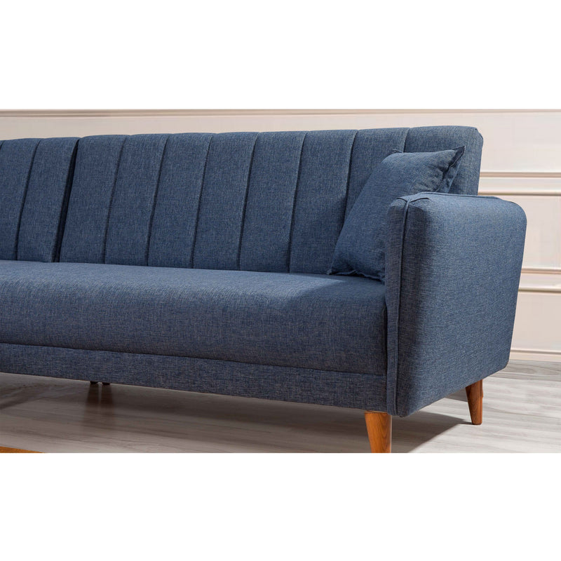 Coltar Extensibil Asi Home Aqua Köşe Left-Dark Blue, 225X85X150cm