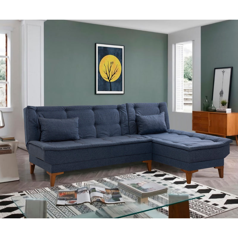 Coltar Extensibil Asi Home Santo-Dark Blue, 225X86X85cm