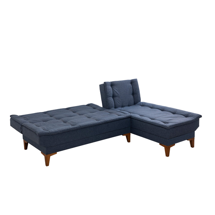 Coltar Extensibil Asi Home Santo-Dark Blue, 225X86X85cm