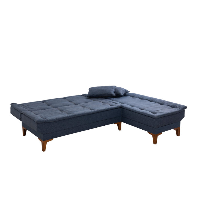 Coltar Extensibil Asi Home Santo-Dark Blue, 225X86X85cm