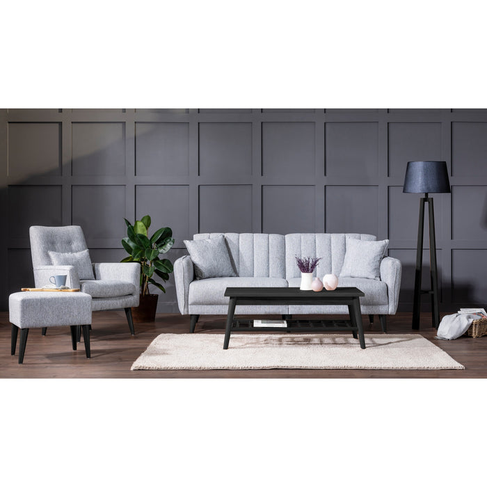 Set canapea extensibilă si fotoliu Aqua - s  Grey
