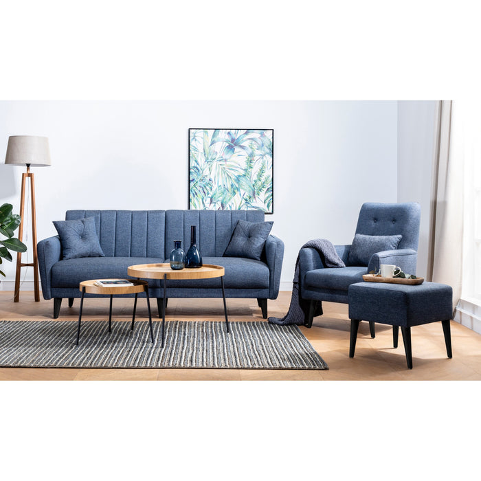 Set canapea extensibilă si fotoliu Aqua - S  Navy Blue