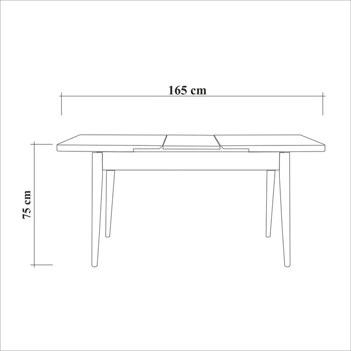 Set Masa, Banchetă, Bancuță si 2 Scaune (5 piese) Asi Home Vina 1053 - Antracit, Atlantic