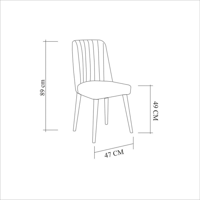 Set Masa, Banchetă, Bancuță si 2 Scaune (5 piese) Asi Home Vina 1053 - Antracit, Atlantic