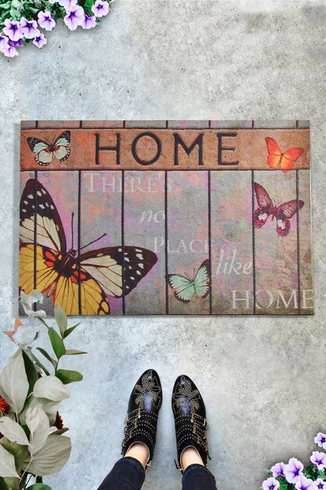 Covoras Intrare Usa Asi Home Butterfly, 40 x 60cm, PVC, Multicolor
