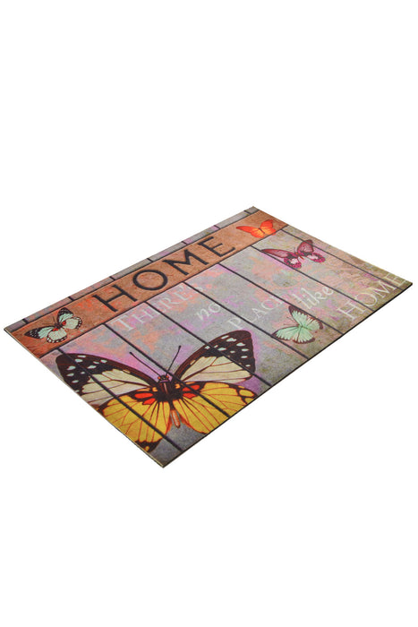 Covoras Intrare Usa Asi Home Butterfly, 40 x 60cm, PVC, Multicolor