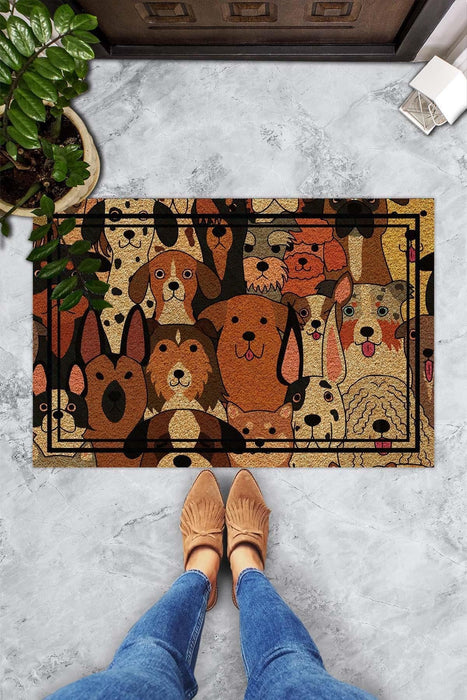 Covoras Intrare Usa Asi Home Cane Carıno, 40 x 60cm, PVC, Multicolor