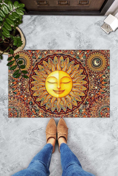 Covoras Intrare Usa Asi Home Happy Sun, 40 x 60cm, PVC, Multicolor