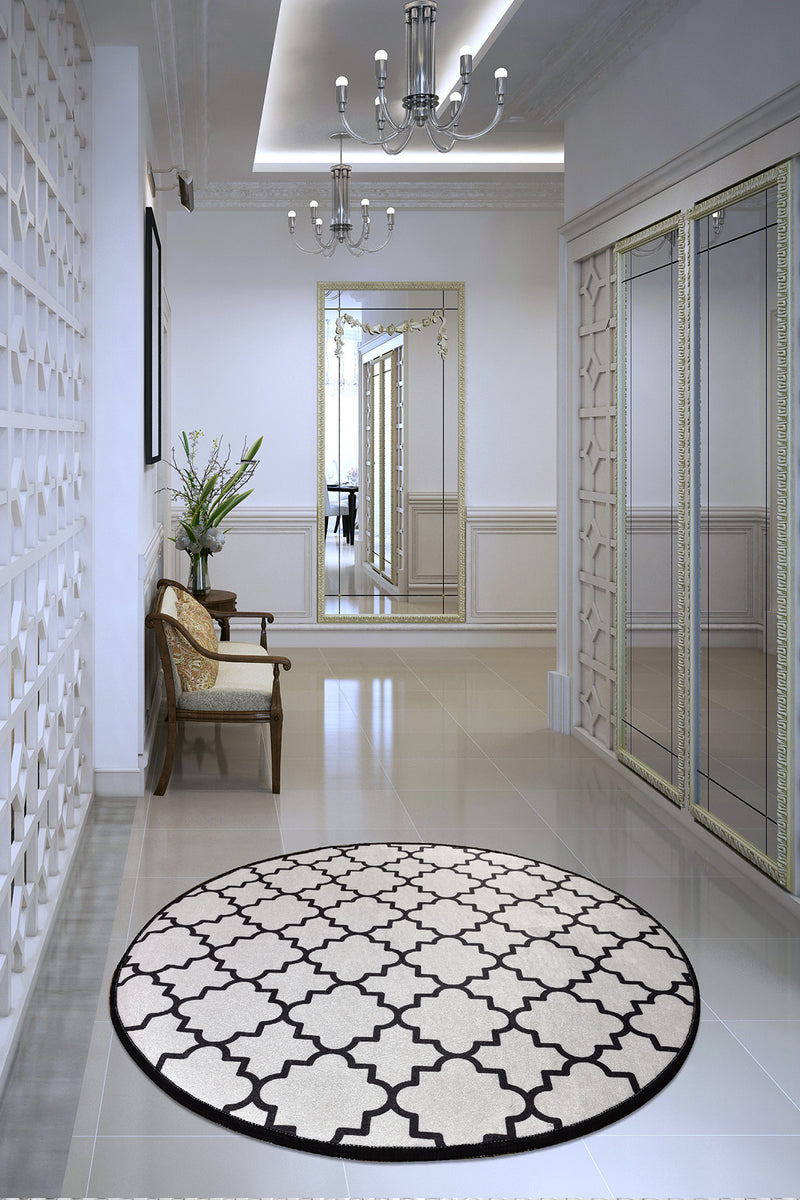 Covor Hol Asi Home Kupa - White  , 100cm, Catifea, Multicolor