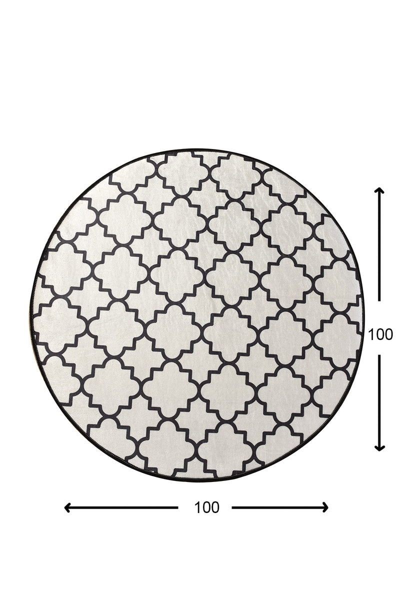 Covor Hol Asi Home Kupa - White  , 100cm, Catifea, Multicolor