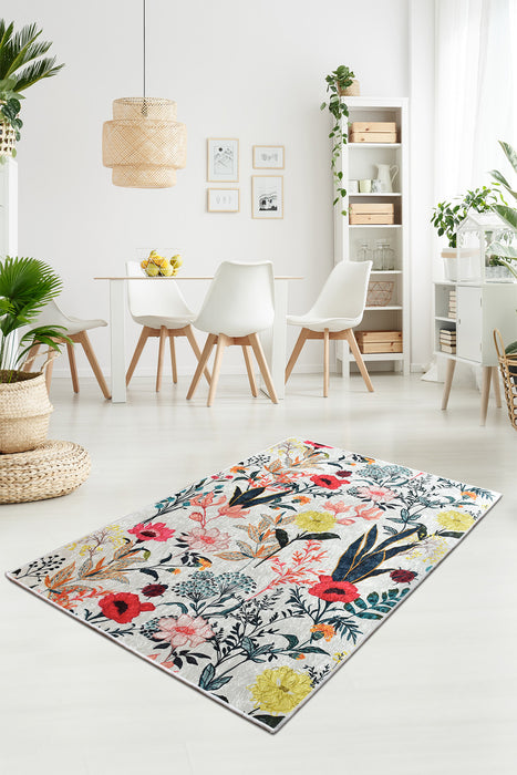 Covor Asi Home Many Flowers, 160 x 230cm, Catifea| Poliester, Multicolor