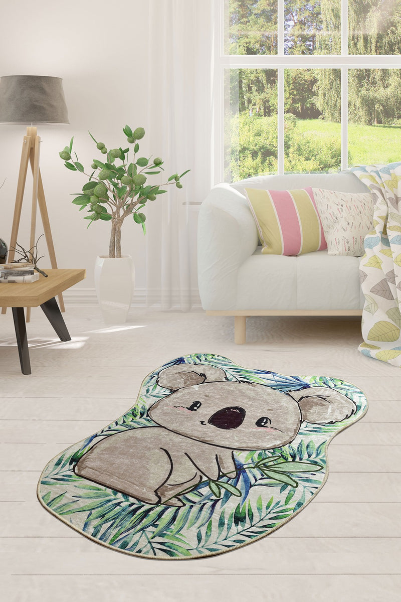 Covor Camera Copii Asi Home Cute Animals, 80 x 100cm, Catifea| Poliester, Multicolor