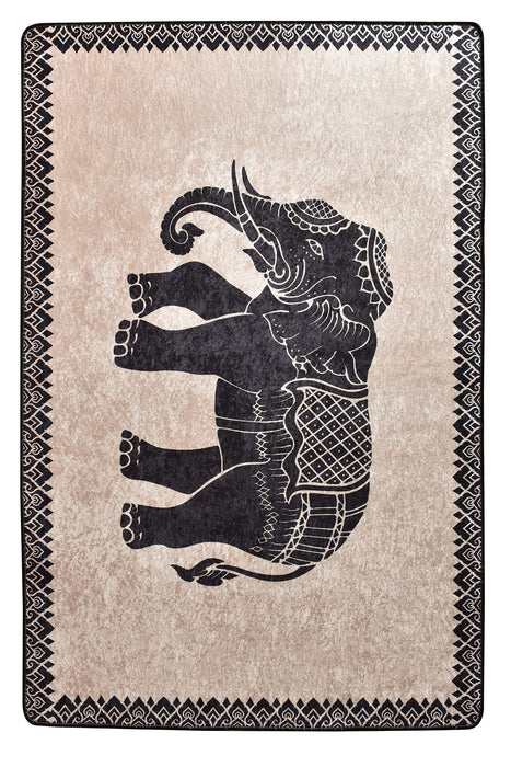 Covor Hol Asi Home Elephant, 80 x 150cm, Catifea| Poliester, Multicolor