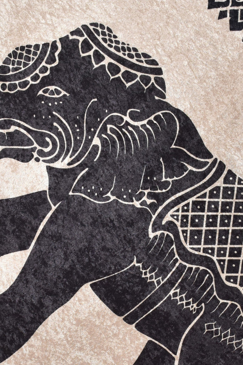 Covor Hol Asi Home Elephant, 80 x 150cm, Catifea| Poliester, Multicolor