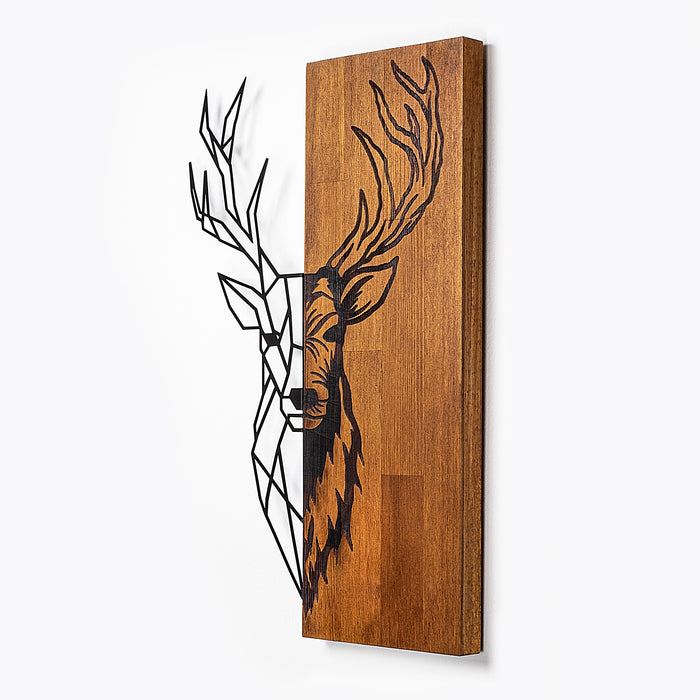 Decoratiune de Perete din Lemn Asi Home Red Deer 1, 36 x 58 cm