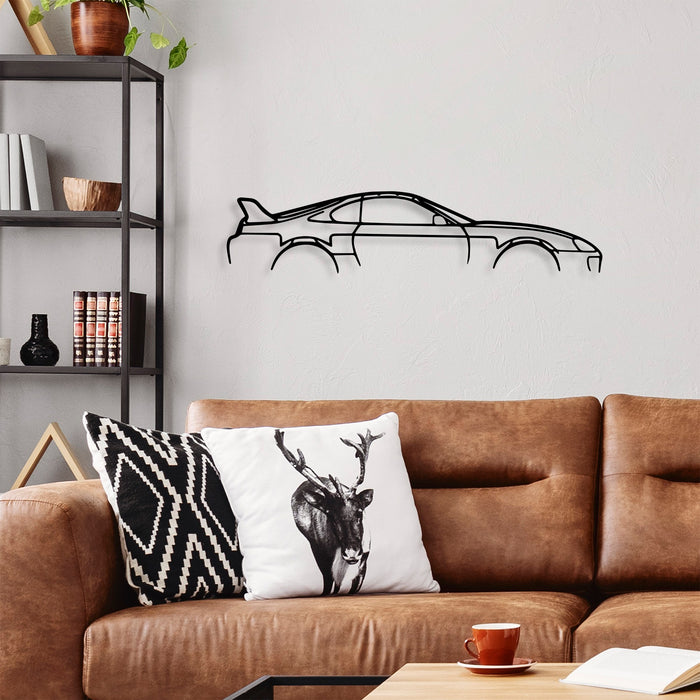 Decoratiune de Perete din Metal  Asi Home Toyota Supra Silhouette, 70 x 15 cm