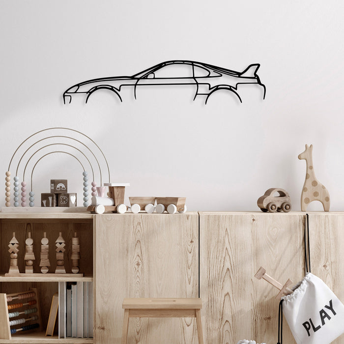 Decoratiune de Perete din Metal  Asi Home Toyota Supra Silhouette, 70 x 15 cm