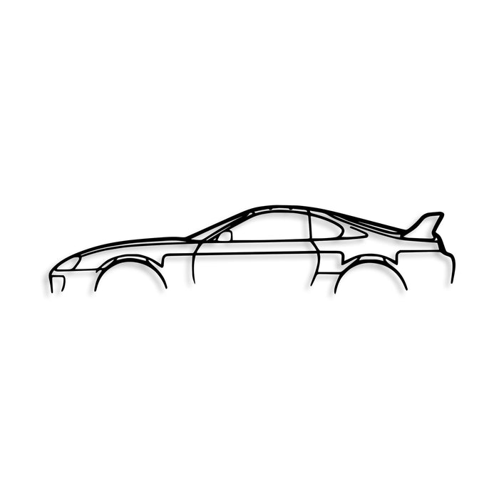 Decoratiune de Perete din Metal  Asi Home Toyota Supra Silhouette, 70 x 15 cm