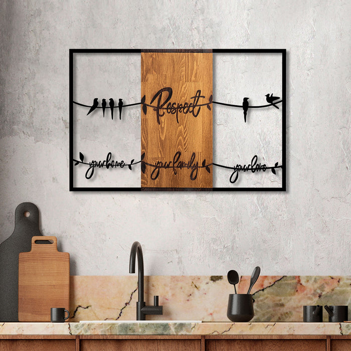 Decoratiune de Perete din Lemn Asi Home Respect
Your Home
Your Family
Your Love 1, 88 x 57 cm