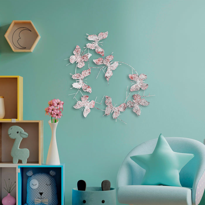 Decoratiune de Perete din Metal  Asi Home Butterflies - 1, 80cm x 80 cm