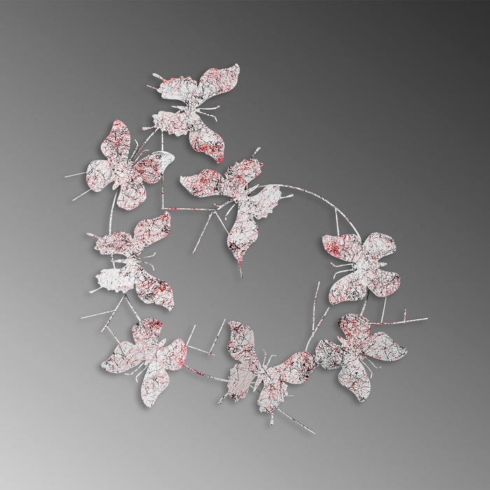 Decoratiune de Perete din Metal  Asi Home Butterflies - 1, 80cm x 80 cm