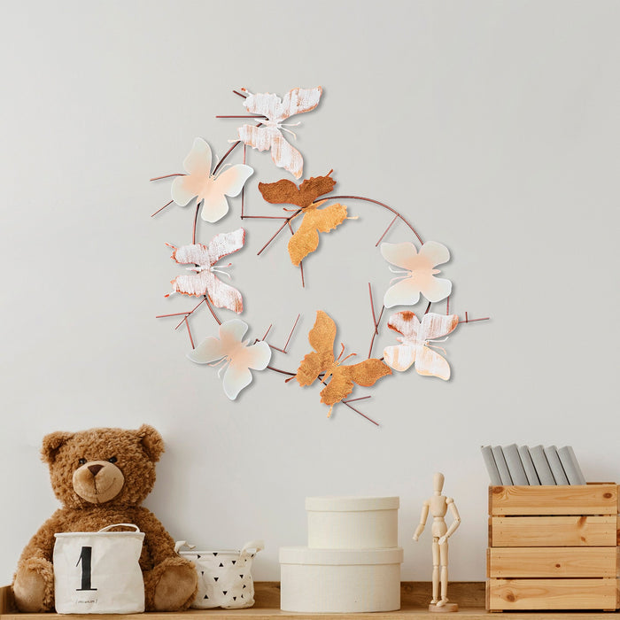 Decoratiune de Perete din Metal  Asi Home Butterflies - 3, 80cm x 80 cm