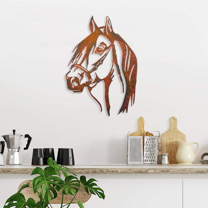 Decoratiune de Perete din Metal  Asi Home Horse - 1, 38 cm x 53 cm