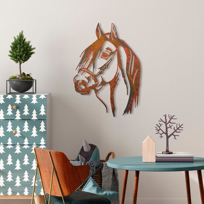 Decoratiune de Perete din Metal  Asi Home Horse - 1, 38 cm x 53 cm