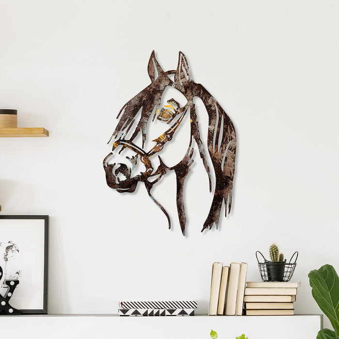 Decoratiune de Perete din Metal  Asi Home Horse - 2, 38 cm x 53 cm