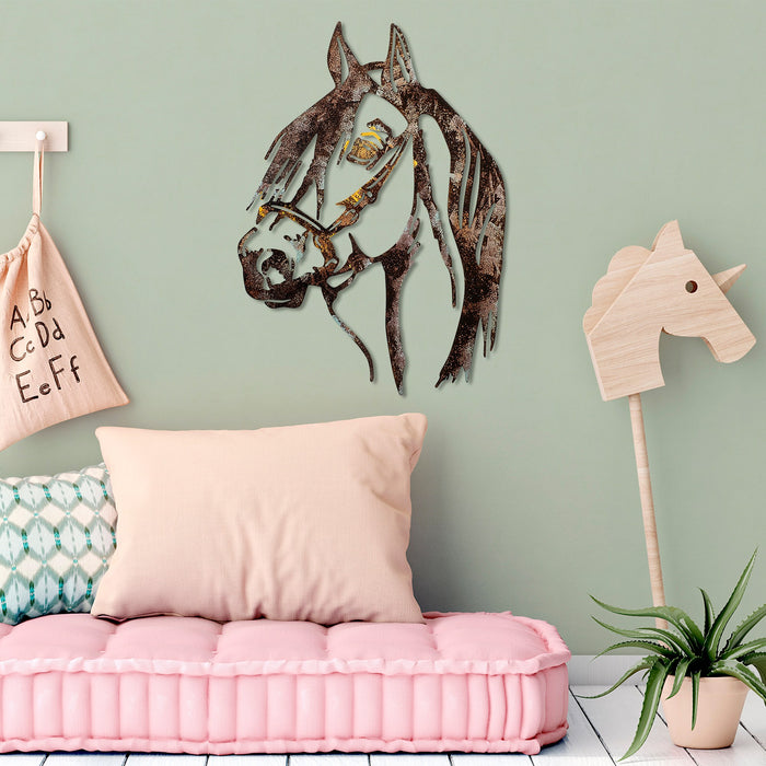 Decoratiune de Perete din Metal  Asi Home Horse - 2, 38 cm x 53 cm