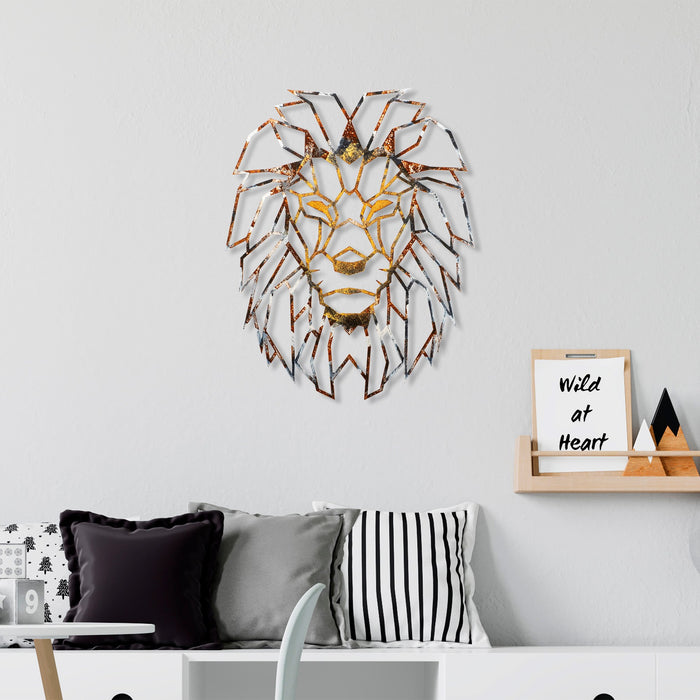 Decoratiune de Perete din Metal  Asi Home Lion - 1, 40 cm x 50 cm