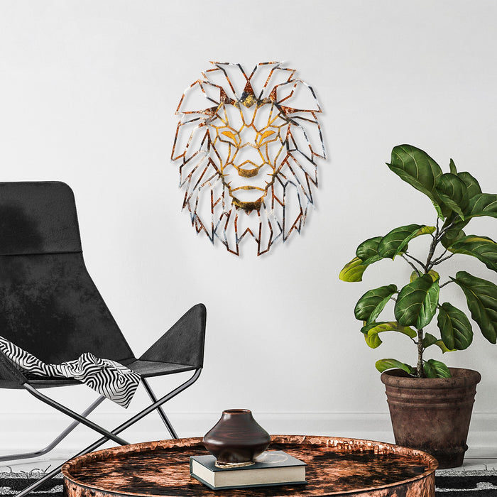 Decoratiune de Perete din Metal  Asi Home Lion - 1, 40 cm x 50 cm