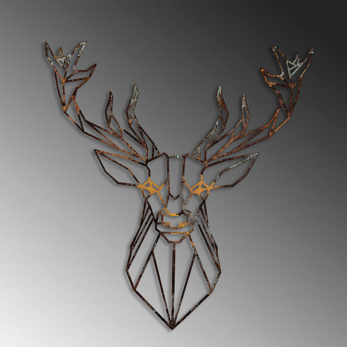 Decoratiune de Perete din Metal  Asi Home Deer - 1, 60 cm x 65 cm