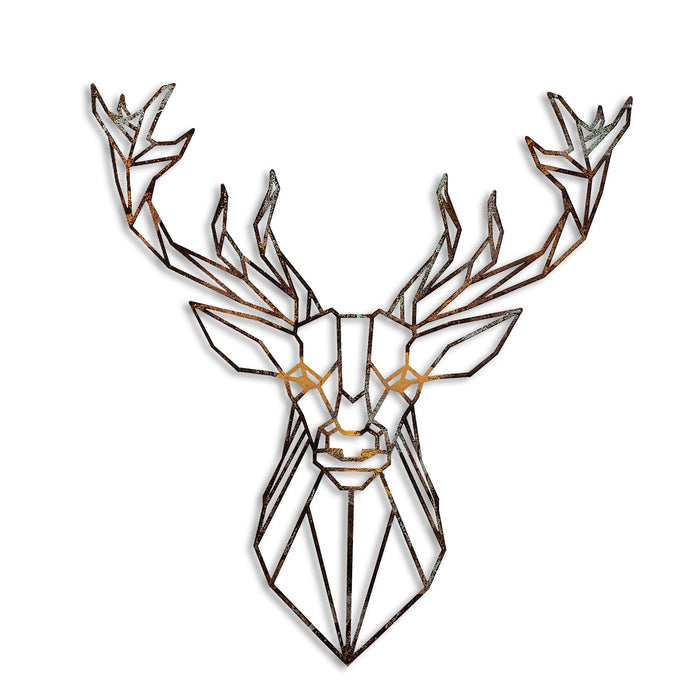 Decoratiune de Perete din Metal  Asi Home Deer - 1, 60 cm x 65 cm