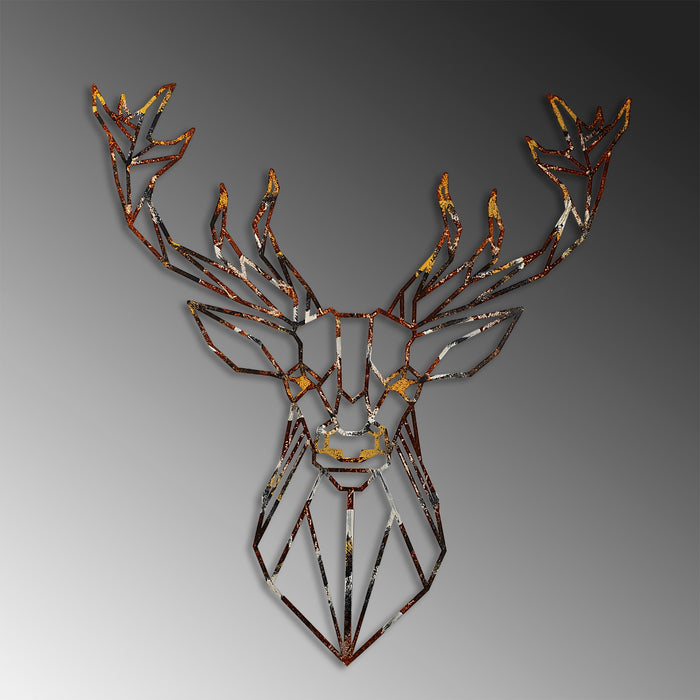 Decoratiune de Perete din Metal  Asi Home Deer - 3, 60 cm x 65 cm