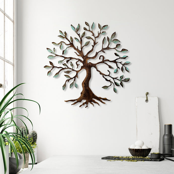 Decoratiune de Perete din Metal  Asi Home Tree - 1, 60 cm x 60 cm