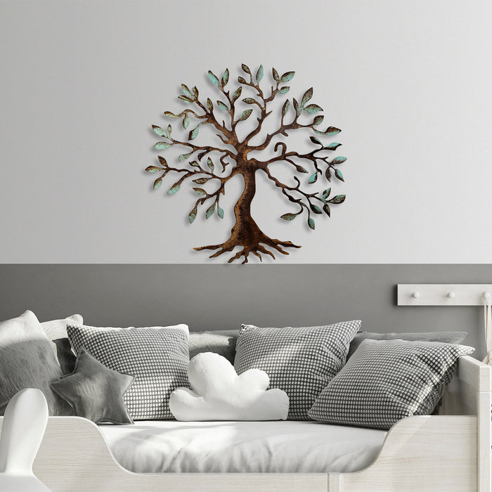 Decoratiune de Perete din Metal  Asi Home Tree - 1, 60 cm x 60 cm