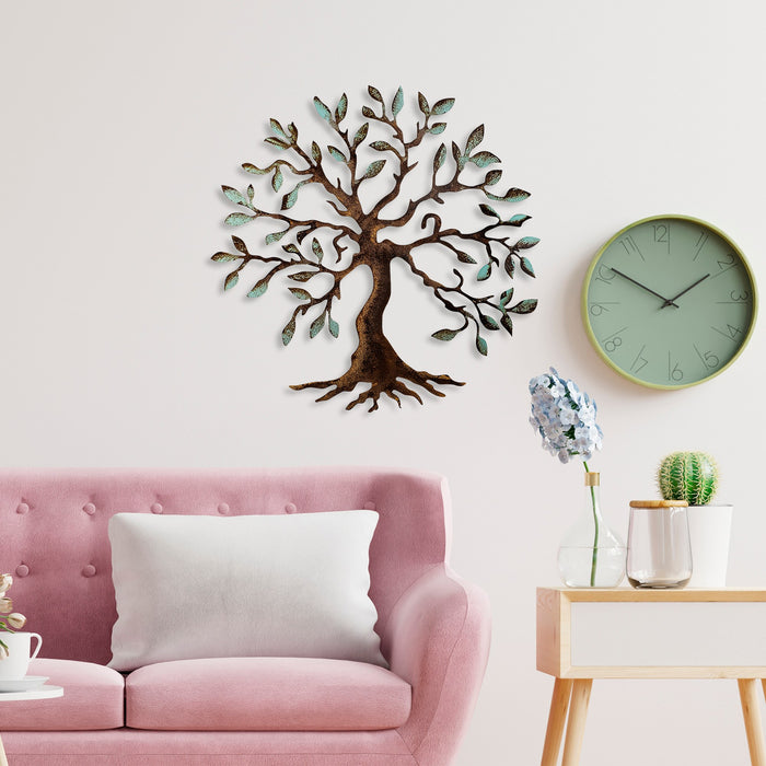 Decoratiune de Perete din Metal  Asi Home Tree - 1, 60 cm x 60 cm